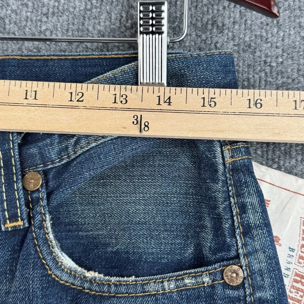 True Religion Geno Jeans Mens 29x32 Blue Denim Geno USA Distressed Selvedge NWT